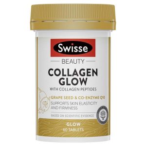 Viên uống Collagen Swisse Beauty Collagen Glow With Collagen Peptides